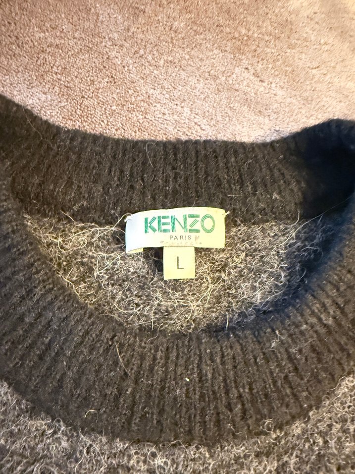 Kenzo gri göz nakisli yünlü kislik kazar - Görsel 2