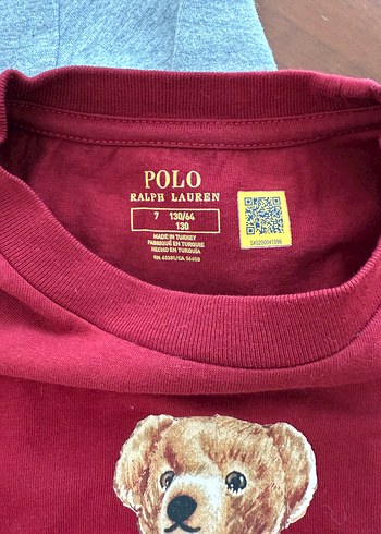 Kırmızı - Gri orjinal Polo Ralph Lauren Cocuk T shirt