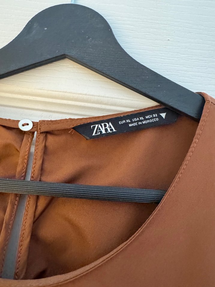 Kadın Kahverengi Midi tafta kumas Elbise - Görsel 3