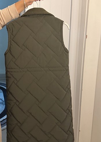 Düğmeli yeşil Kadın Yelek - Görsel 4