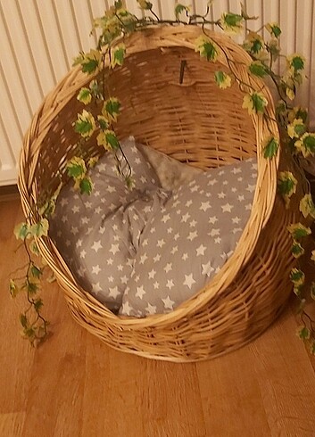 Rattan Kedi evi Kedi köpek yatağı  - Görsel 5
