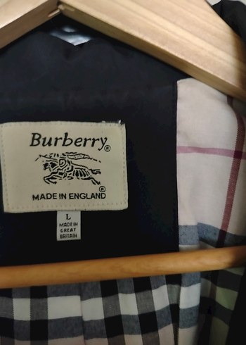 l Beden Burberry Siyah Kemerli Kadın Trençkot L