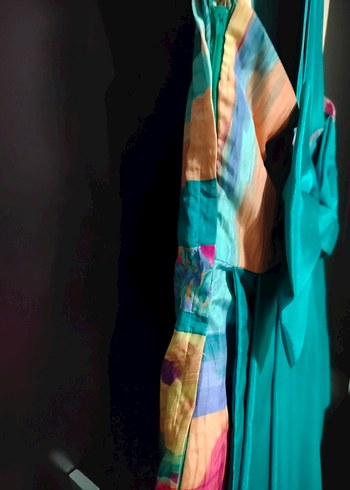 Ozel Dikim Desenli Mini Elbise 36beden - Görsel 7