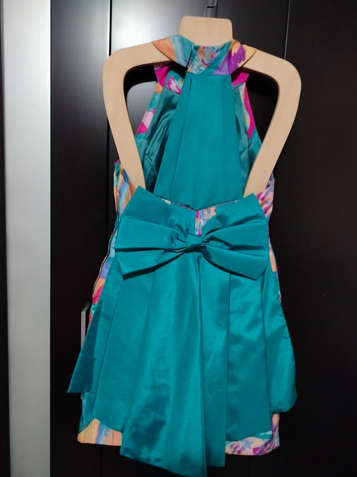 Ozel Dikim Desenli Mini Elbise 36beden - Görsel 4