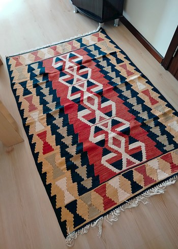 Çok Renkli Desenli Geleneksel kilim 163x110cm