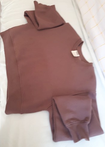 Kadın Kahverengi Oversize Sweatshirt