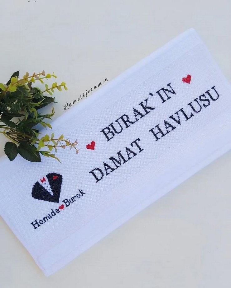 etamin havlu mutfak havlusu damat havlusu - Görsel 2