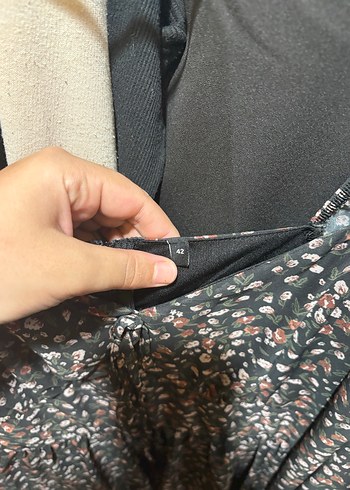 Siyah Desenli Mini Kadın Elbise - Görsel 2