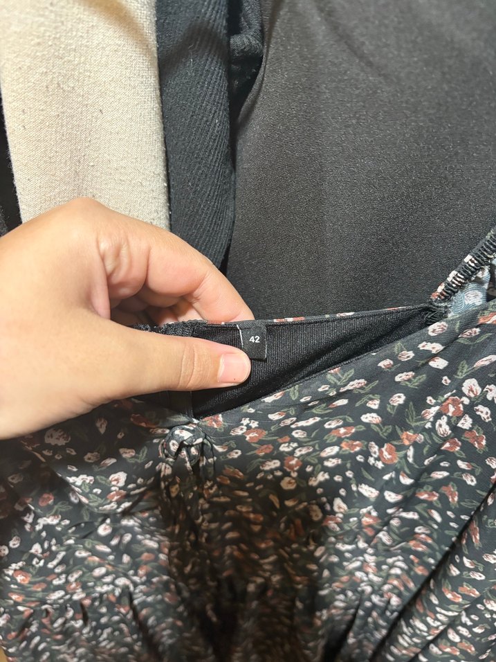 Siyah Desenli Mini Kadın Elbise - Görsel 2