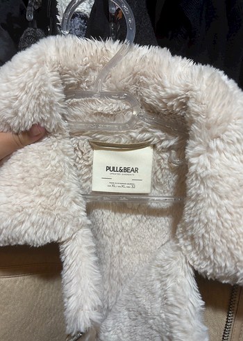 Kadın Bej Süet Kürk Detaylı Kışlık Ceket - Görsel 2