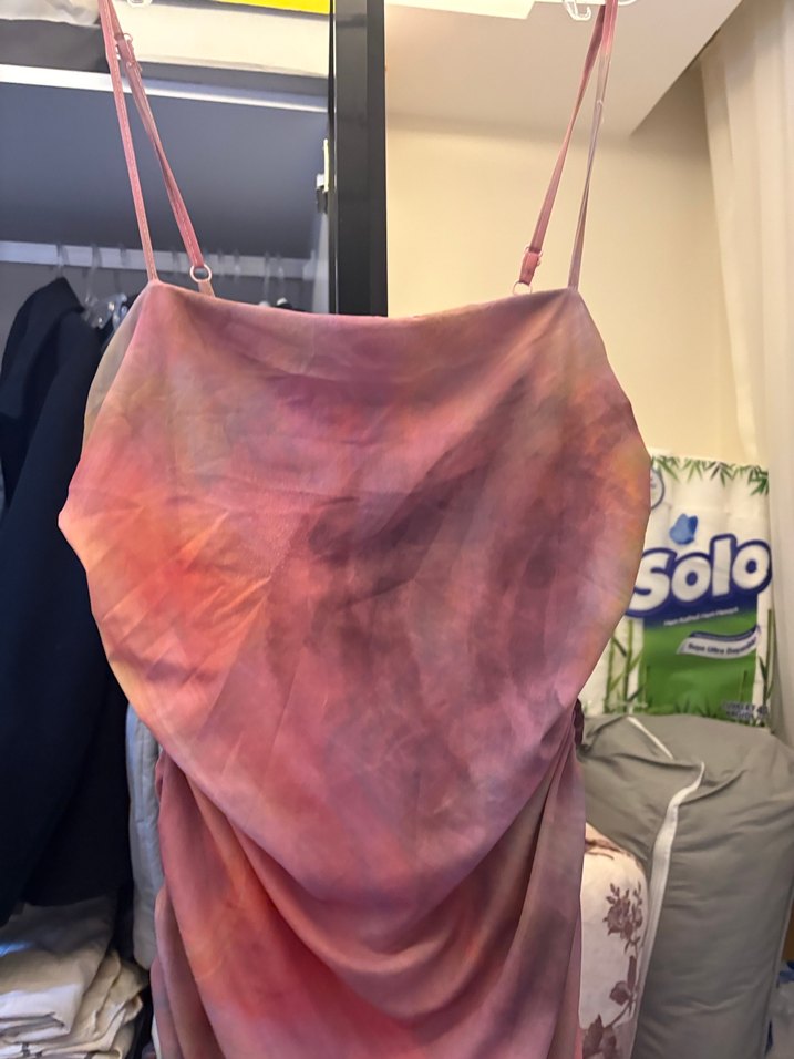 Pembe Bağlama Desenli V Yaka Hamile Bluzu - Görsel 2