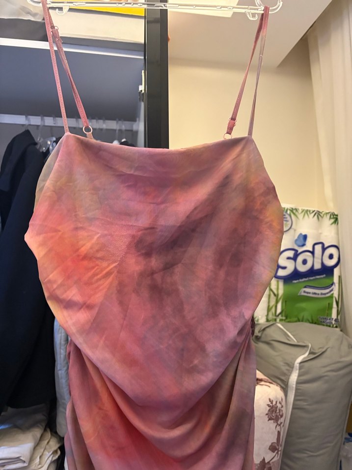 Pembe Bağlama Desenli V Yaka Hamile Bluzu - Görsel 3