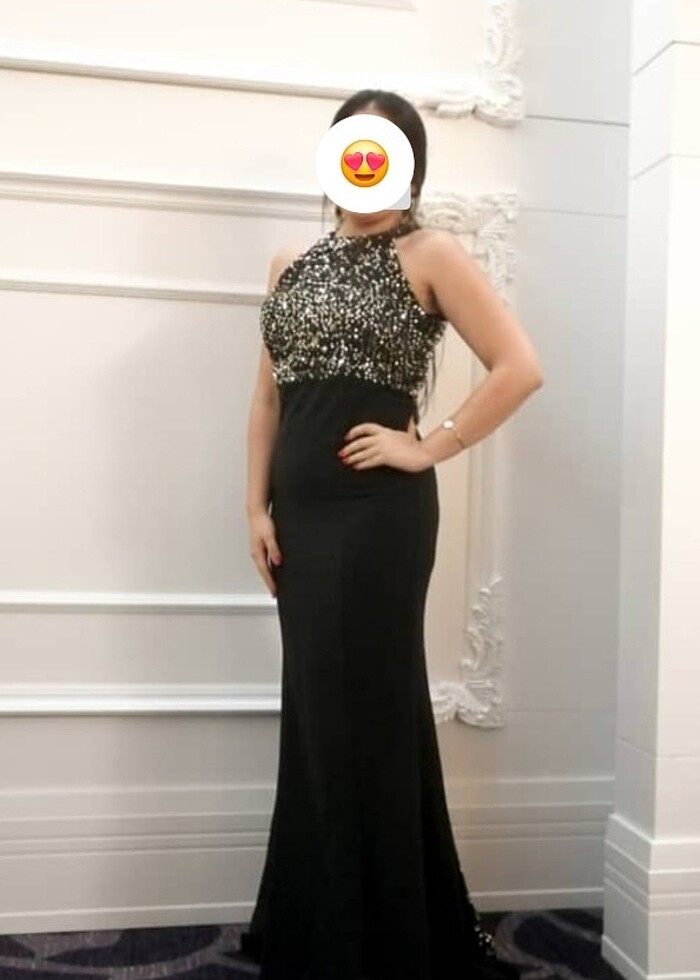 Balık Siyah Abiye Elbise - Görsel 2