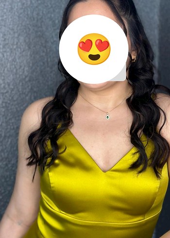 Yağ Yeşili Petrol Sarısı Drapeli Uzun Abiye Elbise - Görsel 6