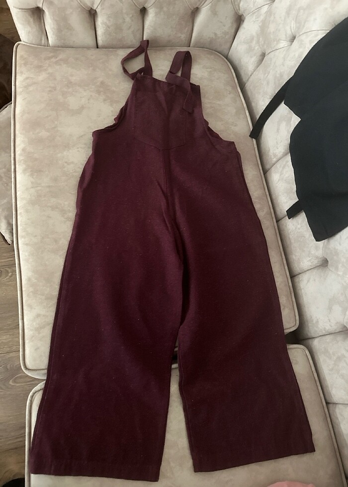 Kışlık salopet siyah ve bordo - Görsel 4