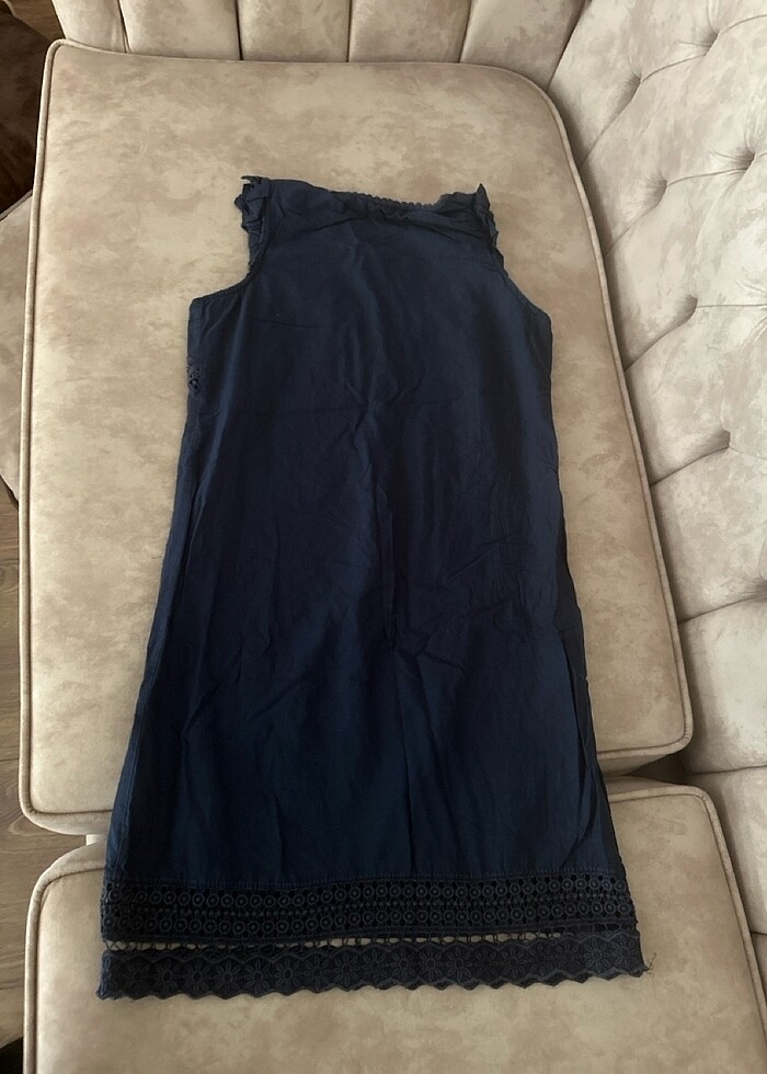 Lacivert kısa yazlık elbise - Görsel 2