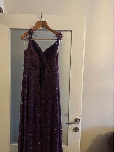 mor simli uzun abiye - Görsel 4