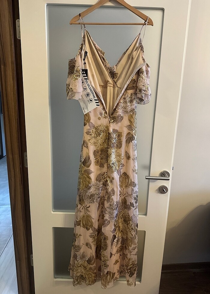 Uzun desenli abiye elbise - Görsel 2