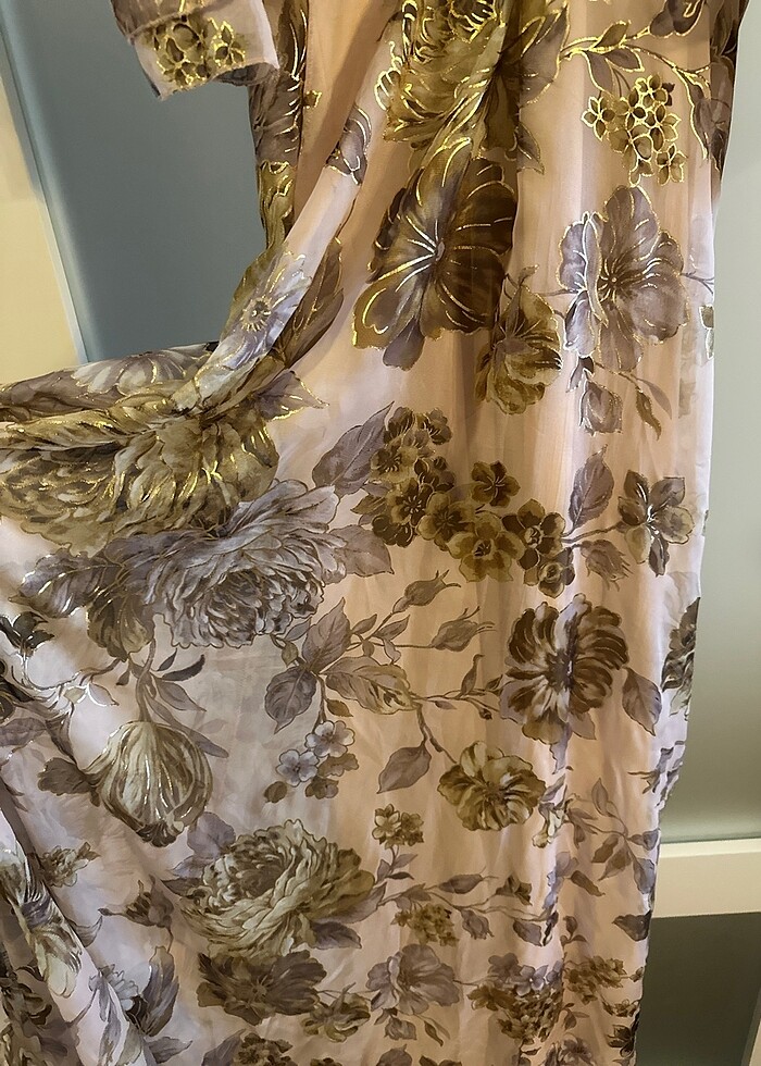 Uzun desenli abiye elbise - Görsel 4