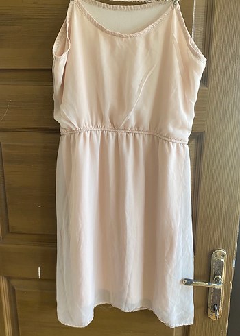 Bej Askılı Elbise - Görsel 2