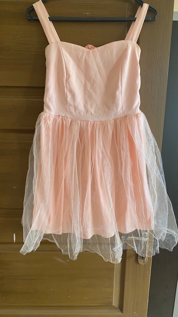 Pembe Straplez Kız Çocuk Elbise - Görsel 3