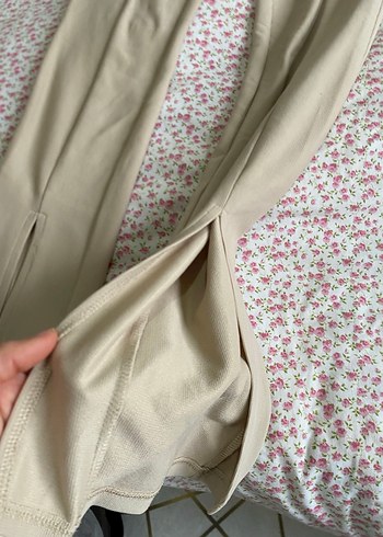 Bej Midi Kadın Kumaş Pantolon - Görsel 3