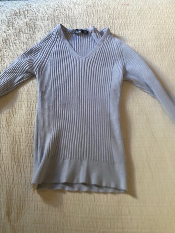 Bebe mavisi Kadın Boğazlı Triko Kazak - Görsel 2