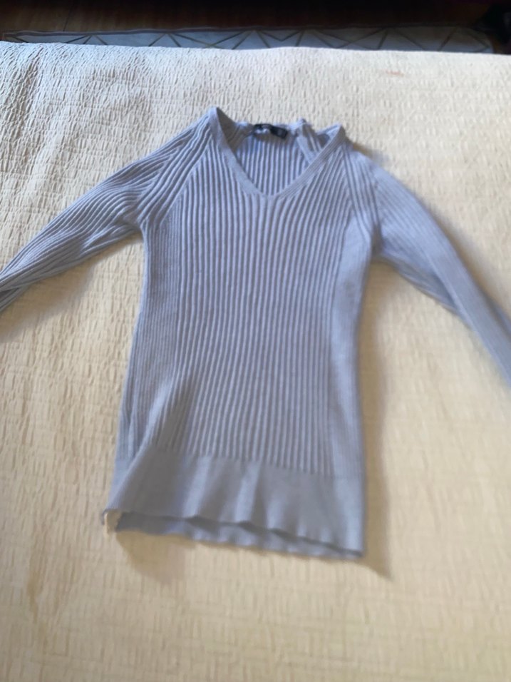 Bebe mavisi Kadın Boğazlı Triko Kazak - Görsel 3