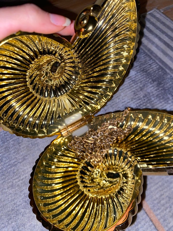 Altın Renkli deniz kabuklu çanta - Görsel 3