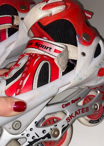 Kırmızı Bağcıklı Erkek Kaykay Patenleri - Görsel 4