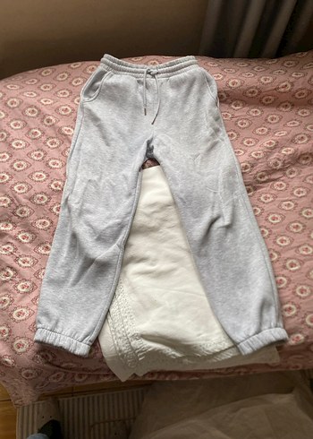 Gri Kadın Pamuklu Rahat Eşofman Altı - Görsel 2