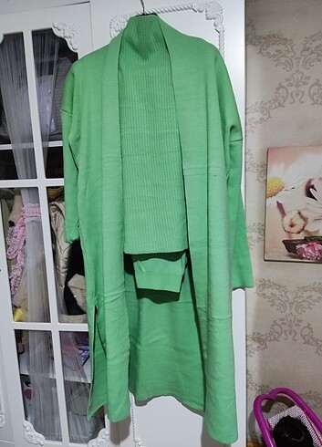 diğer Beden yeşil Renk 3 lü triko takım