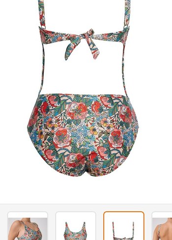 Diğer Çiçek Desenli Bohem Strappy Mayo