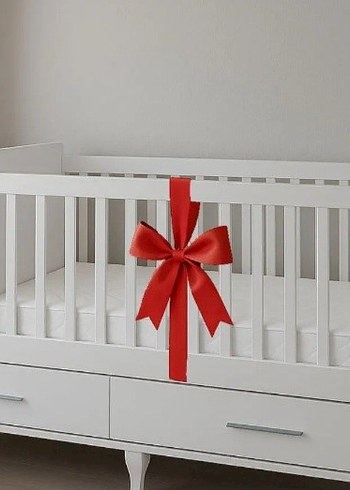 Ikea Beyaz Bebek Beşiği Çekmeceli