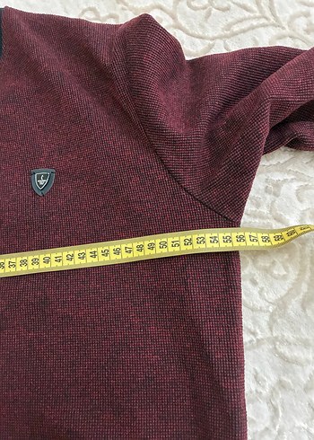 Bordo Triko Erkek Sweatshirt - Görsel 4