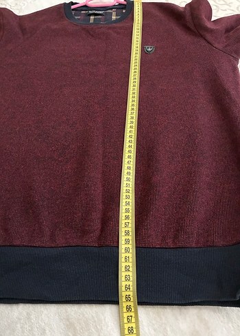 Bordo Triko Erkek Sweatshirt - Görsel 5