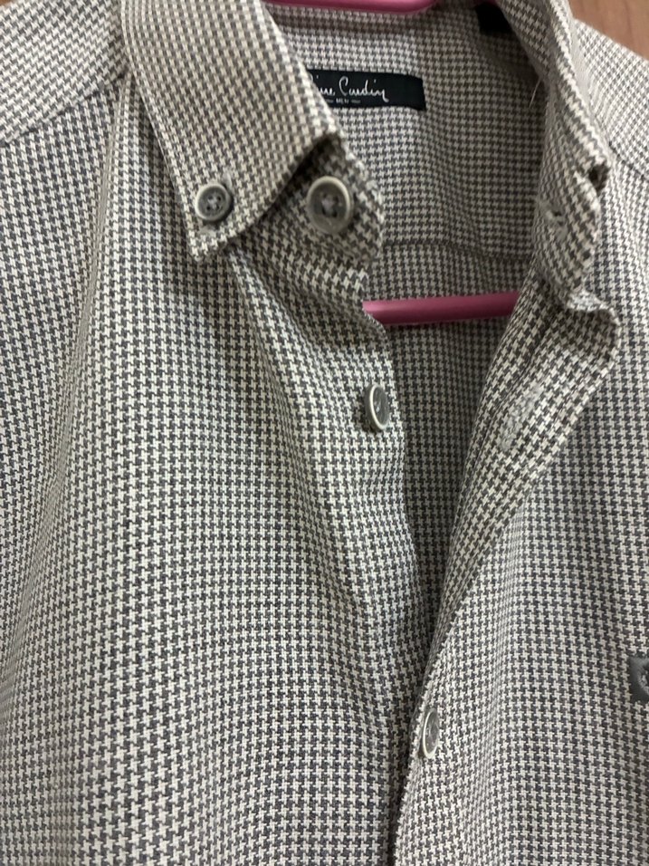 Gri Düğmeli Erkek Gömlek Uzun Kollu - Görsel 3