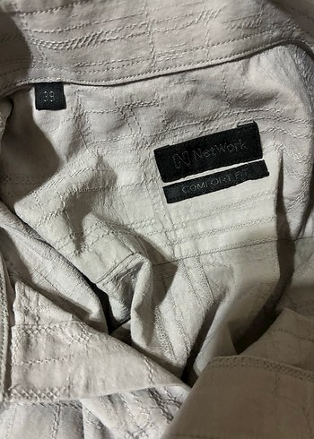 Gri Keten Erkek Gömlek Uzun Kollu - Görsel 4