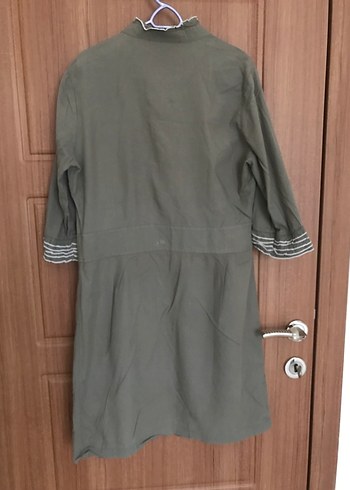Diğer Düğmeli Uzun Keten Tunik