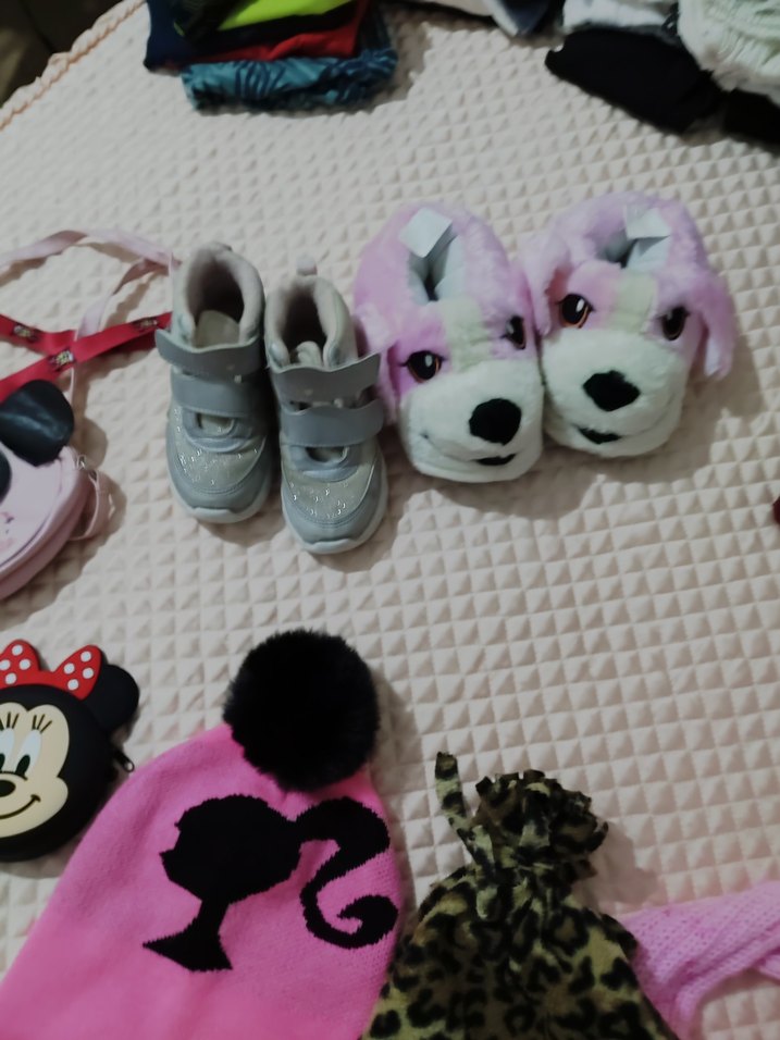 Leopar Desenli Pembe Örgü Çocuk Bere - Görsel 5