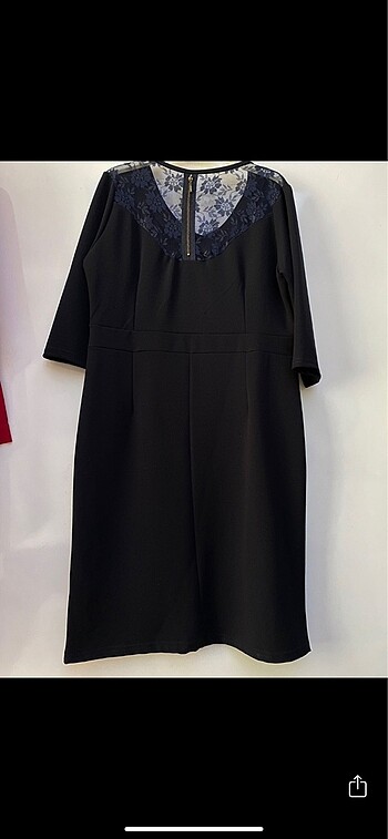 Lacivert elbise - Görsel 2