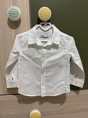 İdil Baby / Mamino 6/9 ay beyaz gömlek