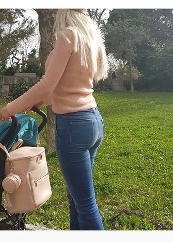 Motheric Vegan deri soho  anne bebek bakım çantası-pudra rengi - Görsel 2