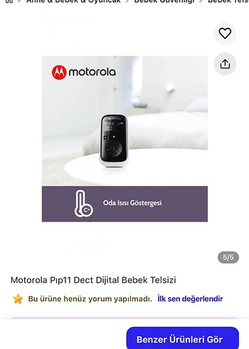 Motorola PIP11 Dect Dijital bebek telsizi - Görsel 6