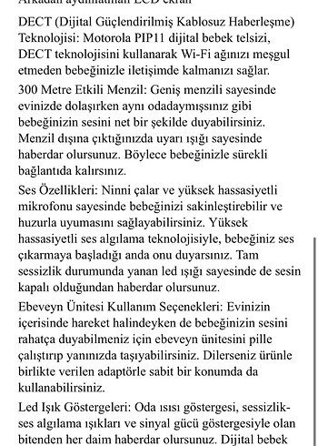 Motorola PIP11 Dect Dijital bebek telsizi - Görsel 5