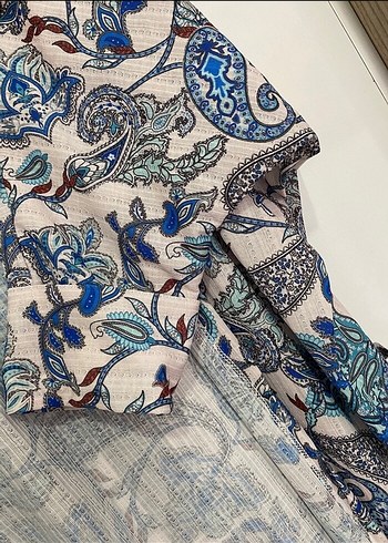 42 Beden Uzun Bohem Desenli Kadın Kimono