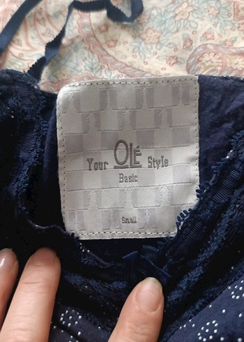 Lacivert askılı bluz - Görsel 3