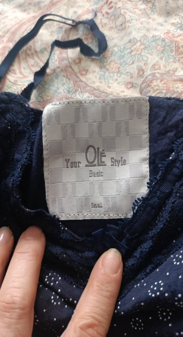 Lacivert askılı bluz - Görsel 3