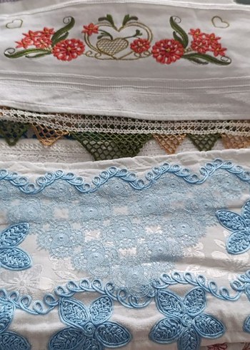 Nakışlı Pastel Renkli Havlular El emeklerim - Görsel 6