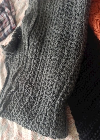 Gri Örgü Boyunluk - Görsel 4